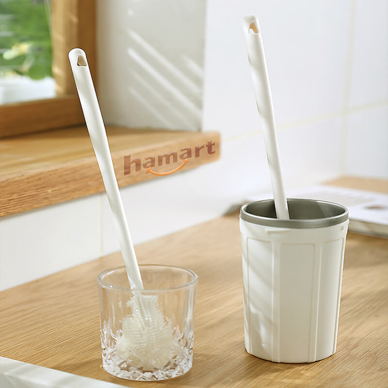 Cây Cọ Silicone Rửa Cốc Chén Ly Chai Lọ Thuỷ Tinh Đa Năng Vệ Sinh Bình Sữa Ấm Trà Sạch Đáy Góc Hẹp