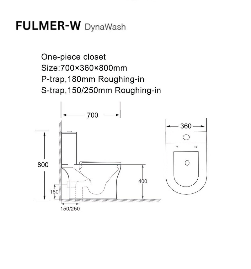 Bàn Cầu một khối nhập khẩu ORIN Fulmer