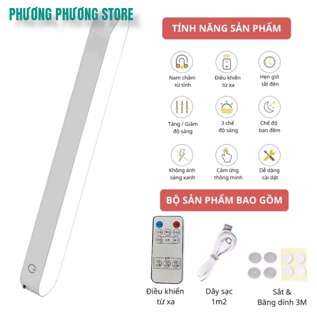 Đèn Led Treo Không Dây 1800 mAh LKESBO 1170 Cảm Ứng Dán Tường Gắn Nam Châm 3 Chế Độ Sáng - 3 Chế Độ Hẹn Giờ Hàng Chình Hãngj