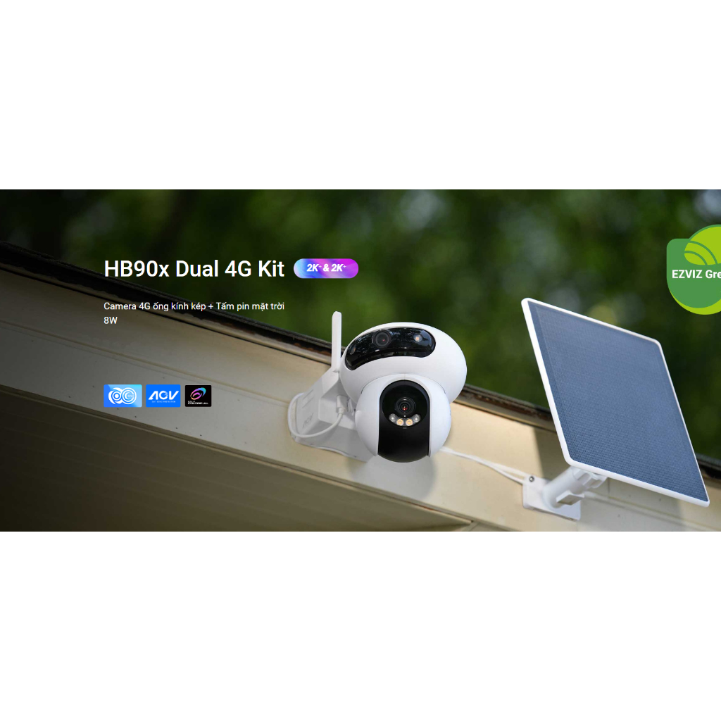 CAMERA DÙNG SIM VÀ DÙNG WIFI NGOÀI TRỜI EZVIZ HB90X 8MP - TẶNG PIN 10400mAh, ĐÀM THOẠI, CÓ MÀU, PHÁT HIỆN CHUYỂN ĐỘNG