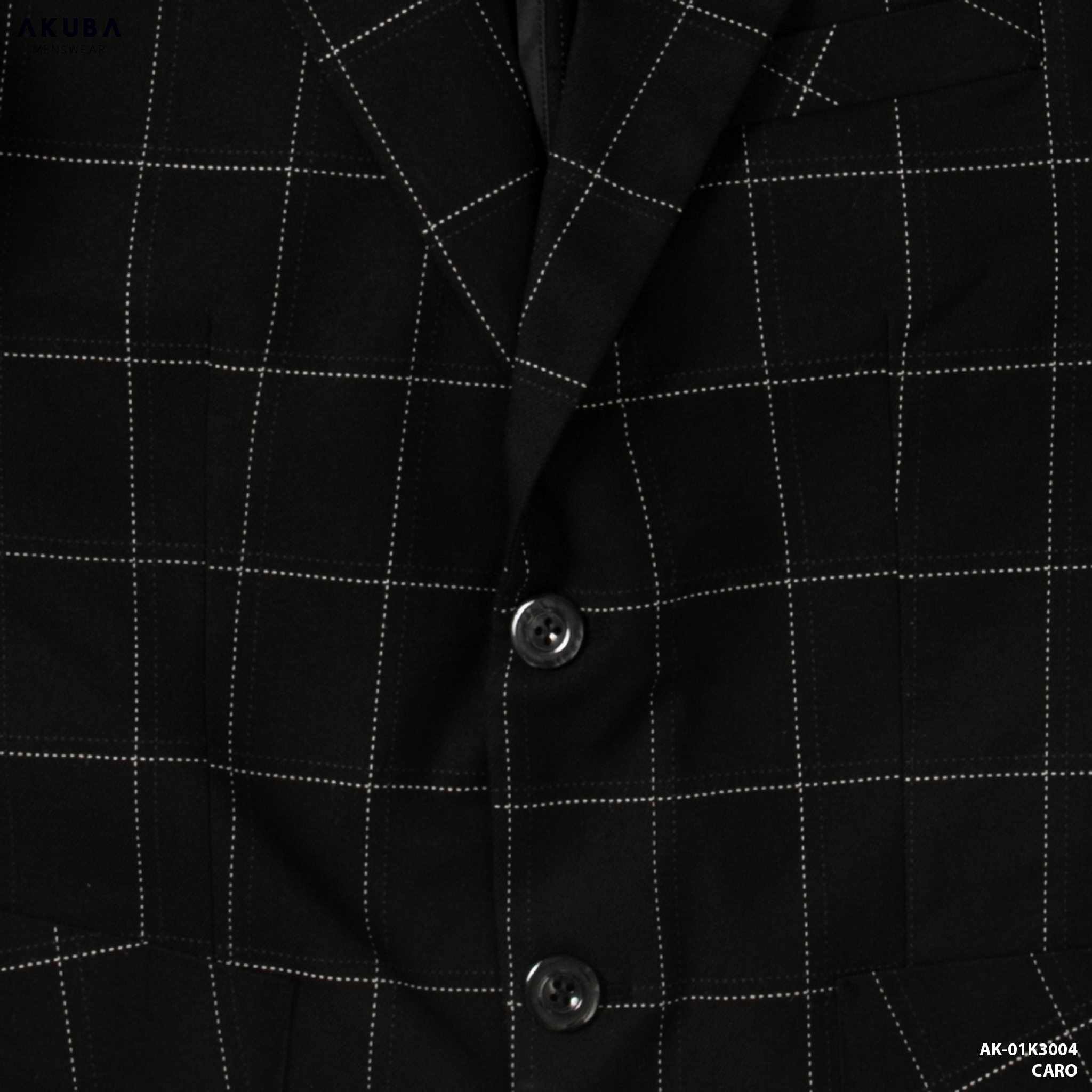 Áo khoác Blazer nam công sở sang trọng AKUBA họa tiết kẻ sọc, vải flannel mềm mại, mặc thoải mái 01K3004