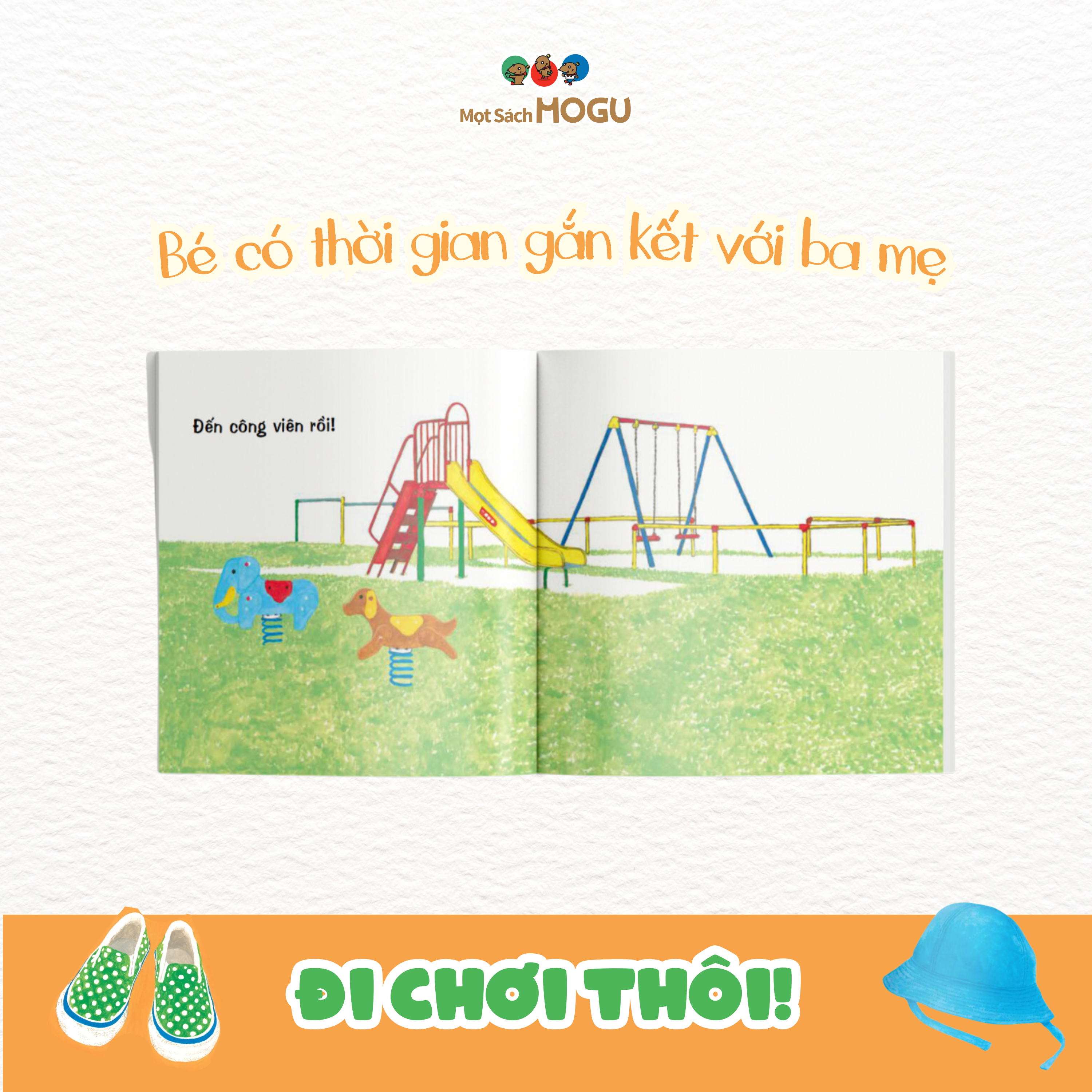Sách cho bé 0 3 tuổi - Nhận biết Màu sắc, đồ vật, kĩ năng hàng ngày Đi chơi thôi! (Truyện tranh Ehon Nhật Bản)