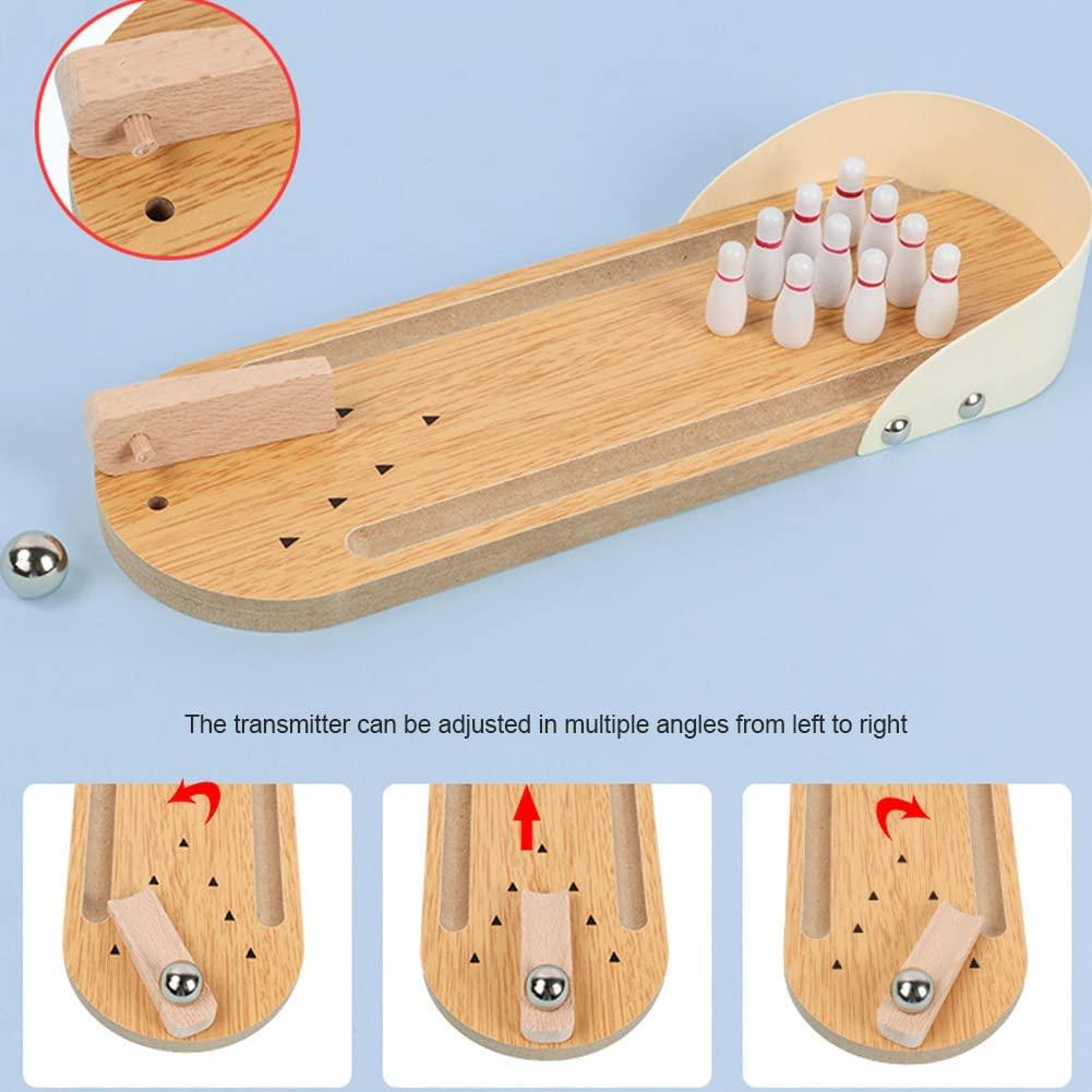 Máy tính để bàn Trò chơi Bowling Máy tính để bàn Đồ chơi Bowling Bộ Bowling nhỏ Trò chơi bằng gỗ