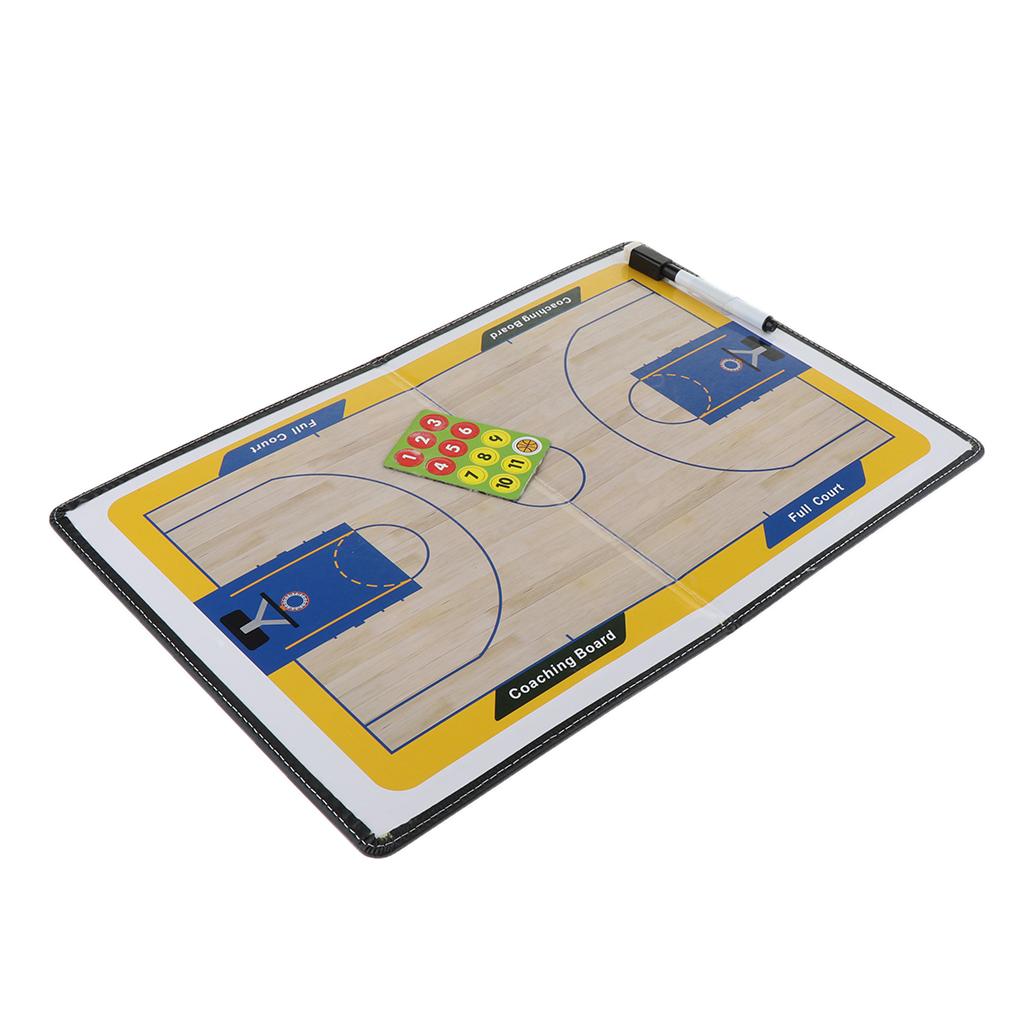 Basketball Coaching Board Strategy Teaching Clipboards Tactics Kit Foldable