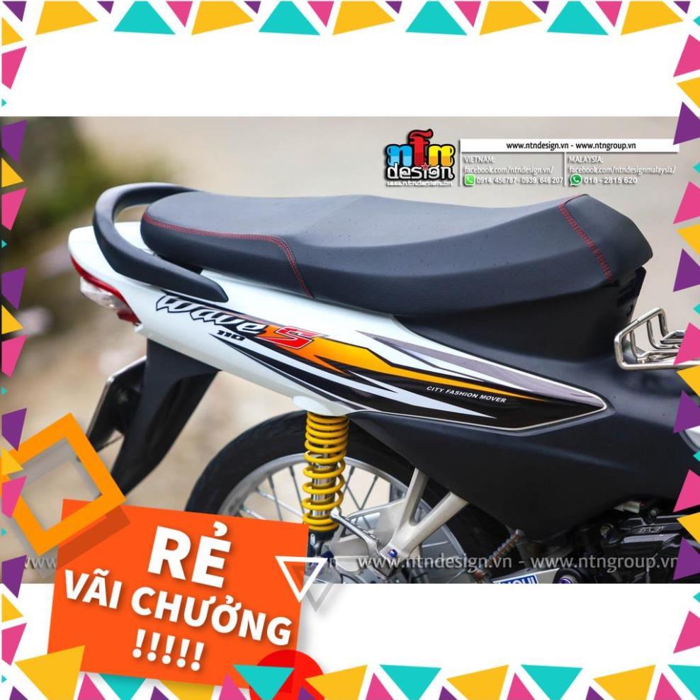 Tem Rời Wave  A 110 Mẫu Vàng Đen Trắng