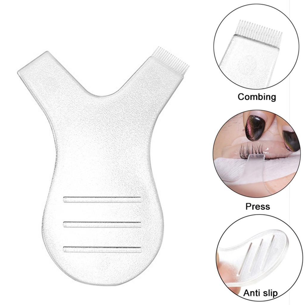 4X Y Shaped Soft Plastic Eyelash Clean Up Brush False Eye Lashes Grafted Tool