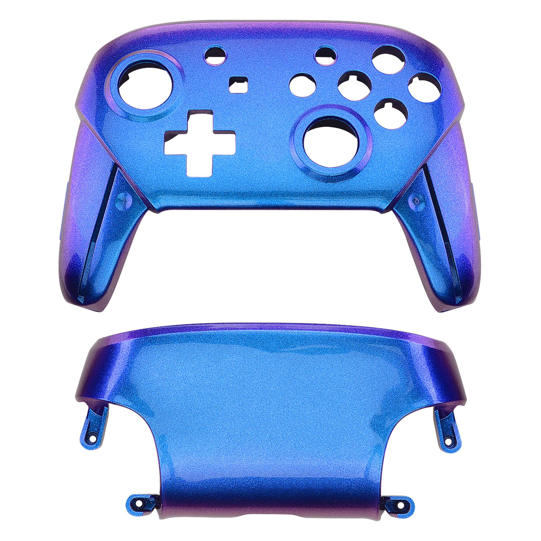 Vỏ hộp vỏ thay thế tấm mặt và tấm ốp lưng tùy chỉnh eXtremeRate cho Bộ điều khiển Nintendo Switch Pro Màu sắc: Xanh tím