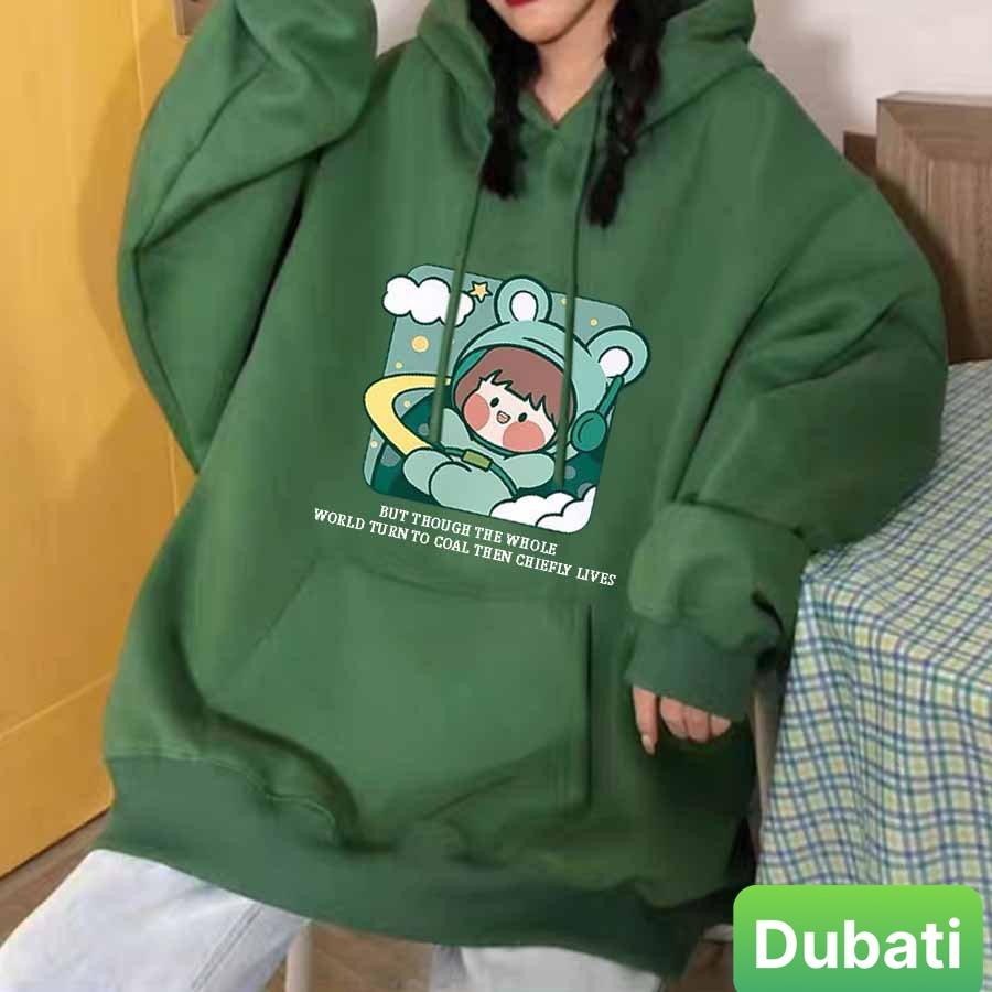 ÁO KHOÁC HOODIE NAM NỮ UNISEX CHẤT NỈ DÀY PHOM FROM RỘNG EM BÉ CUTE UNISEX XINH XẮN DỄ THƯƠNG- DUBATI FASHION