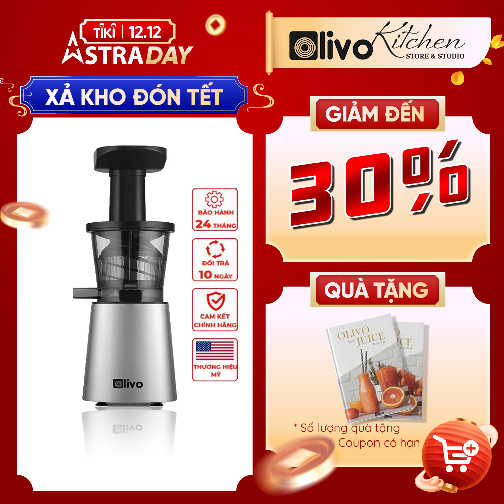 Máy Ép Chậm, Máy Ép Hoa Quả Olivo SJ210 - Ép Kiệt Đến 97% - Động Cơ 200W - Thương Hiệu Mỹ - Hàng Chính Hãng