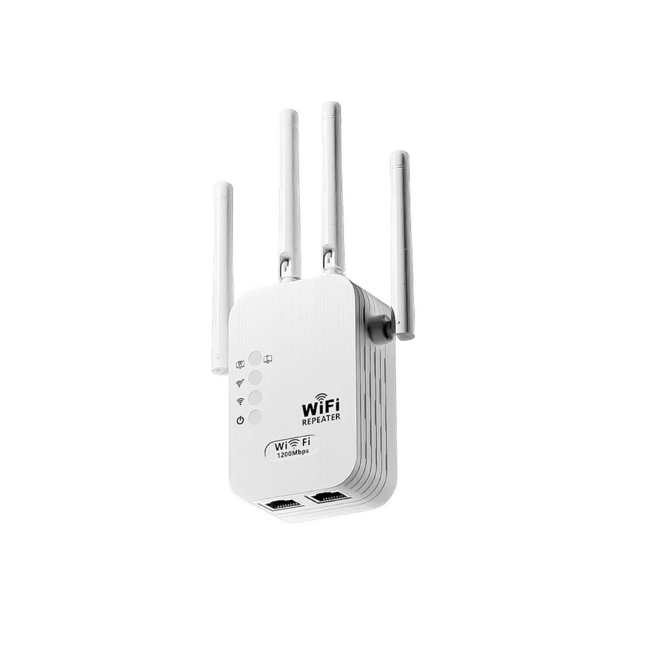 Bộ kích sóng wifi 4 râu Vinetteam tốc độ 300mbps 2 cổng RJ45 ăng ten phát xuyên tường cắm trực tiếp dùng cho điện thoại, laptop, máy tính, PC - hàng chính hãng