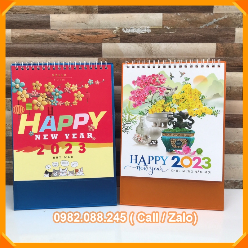 Lịch 2024 Để Bàn Lò Xo Cứng , Lịch Ghi Chú Ngày Tháng Năm Màu Sắc Cao Cấp Dễ Thương