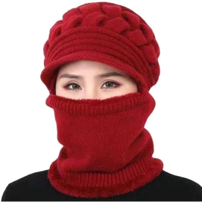 Mũ len trung niên nữ lót nỉ dày ấm cho bà cho mẹ