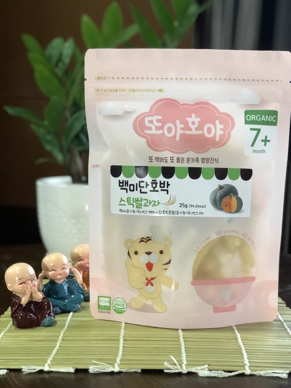 [Date T10/2023] Bánh gạo que Organic bí đỏ ngọt Doya Hoya cho cho bé từ 7 tháng tuổi