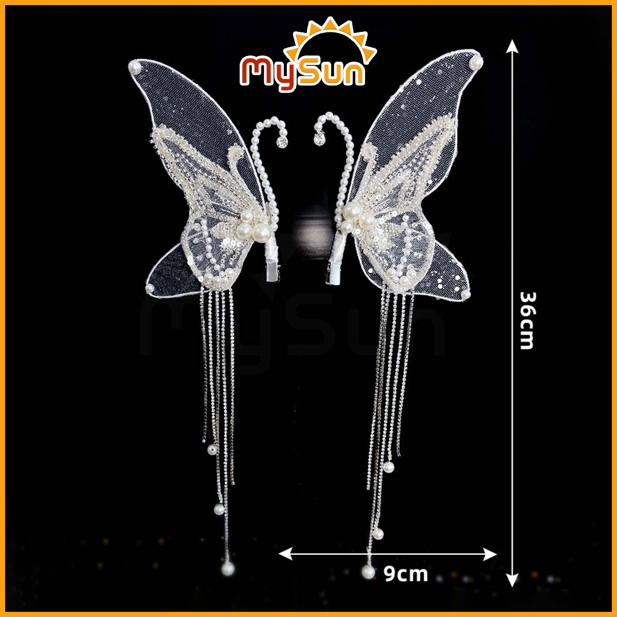 Kẹp tóc cho bé gái cài cột tóc công chúa dễ thương MySun AngelWing