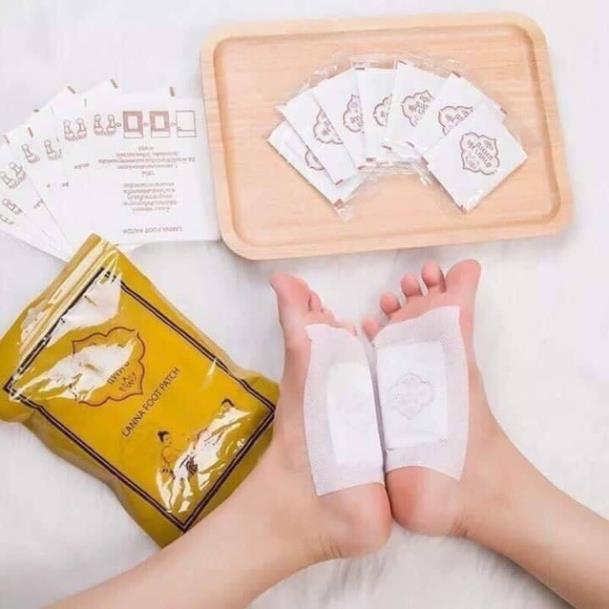 Miếng dán thải độc bàn chân Lanna Foot Patch bịch 10 miếng chuẩn Thái Lan