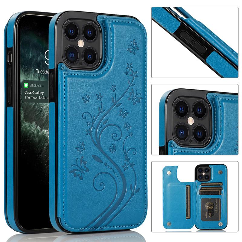 Bao Da Nắp Gập Có Ngăn Để Thẻ Cho Iphone 11 12 Mini Pro Max