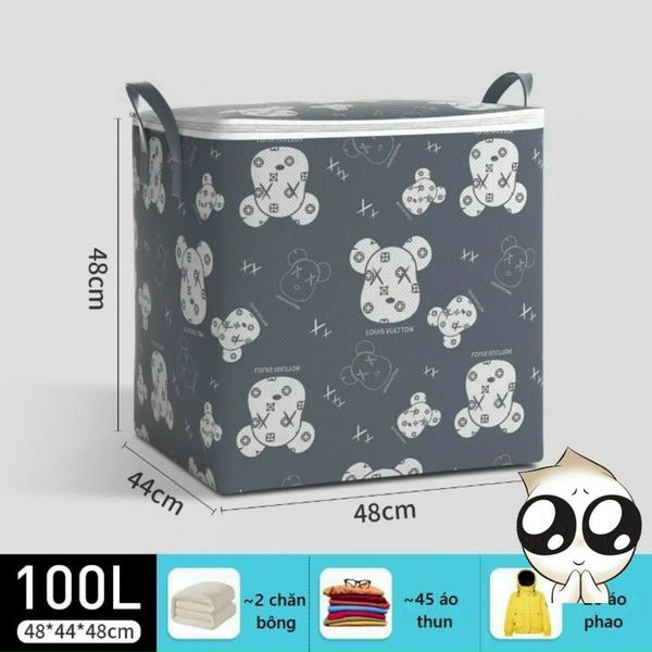 TÚI CHĂN 100 LÍT KÉO KHÓA CÓ QUAI XÁCH MẪU MỚI TIỆN LỢI
