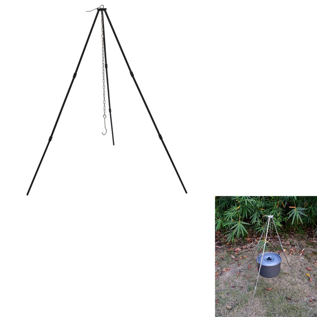 Camping Picnic Cooking Tripod Hanging Portable Campfire Pot Pan Grill Stand