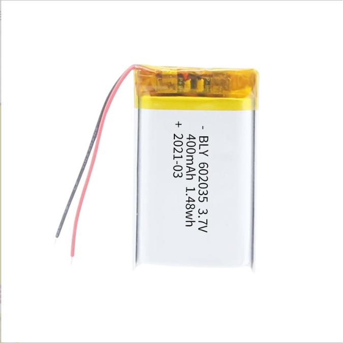 Pin Sạc Lithium Polymer 3.7V 400mah 602035 Cho tai nghe,loa Mp3 MP4 MP5 GPS PSP Bluetooth hàng mới