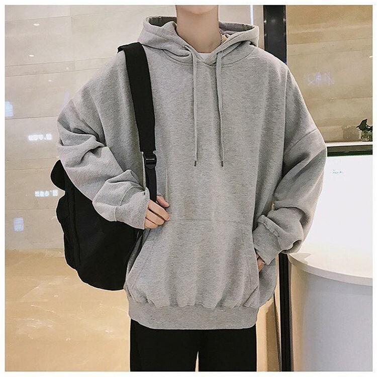 Áo hoodie trơn nam MAYLAN STORE vải nỉ lót bông dày dặn form áo rộng SHOP MAYLAN