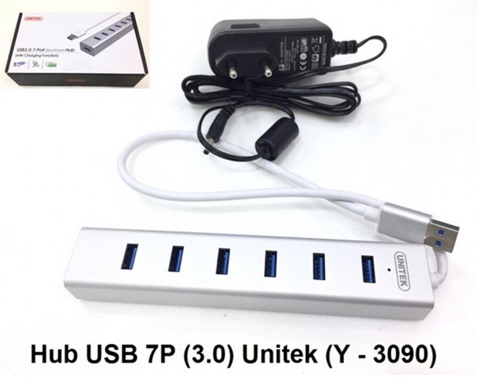 HUB CHIA USB 7 CỔNG USB UNITEK YC 3090 - HÀNG CHÍNH HÃNG
