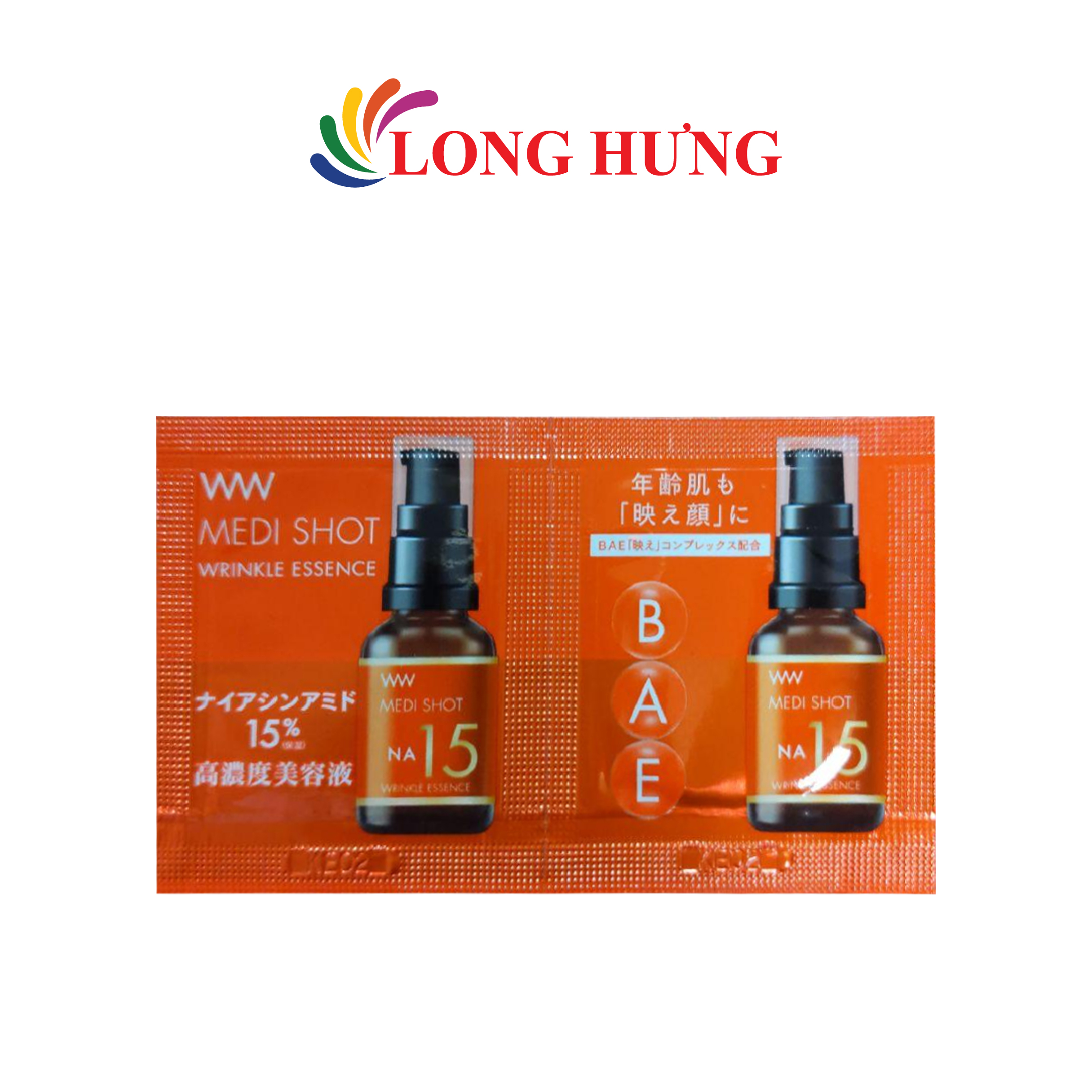Tinh chất trẻ hóa da Meishoku Medi Shot NA15 Wrinkle Essence (1ml/30ml) - Hàng chính hãng