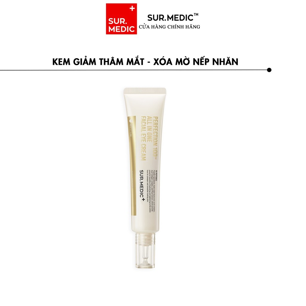 Kem Giảm Thâm Mắt Xoá Mờ Nếp Nhăn SURMEDIC Perfection 100tm All In One Facial Eye Cream 35ml