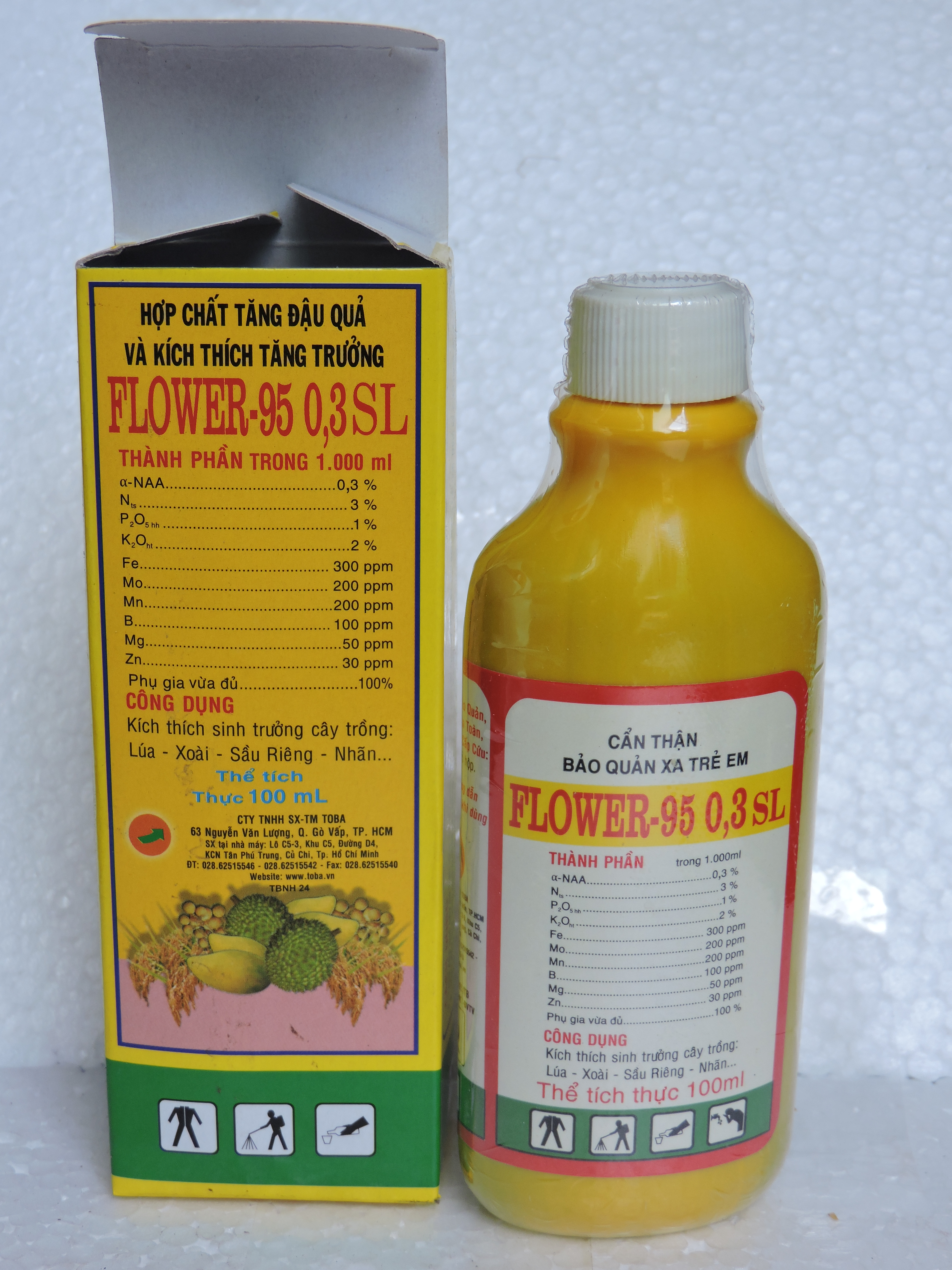 HOẠT CHẤT TĂNG ĐẬU QUẢ VÀ KÍCH THÍCH SINH TRƯỞNG FLOWER - 95 0,3SL, KÍCH THÍCH SINH TRƯỞNG CÂY TRỒNG NHƯ HOA KIỂNG, HOA MAI,  LÚA XOÀI SẦU RIÊNG  VÀ NHIỀU LOẠI CÂY TRỒNG KHÁC