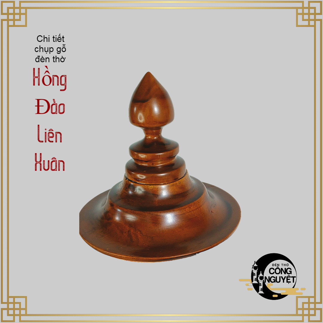 Đôi đèn thờ gỗ sứ cao cấp HỒNG ĐÀO LIÊN XUÂN