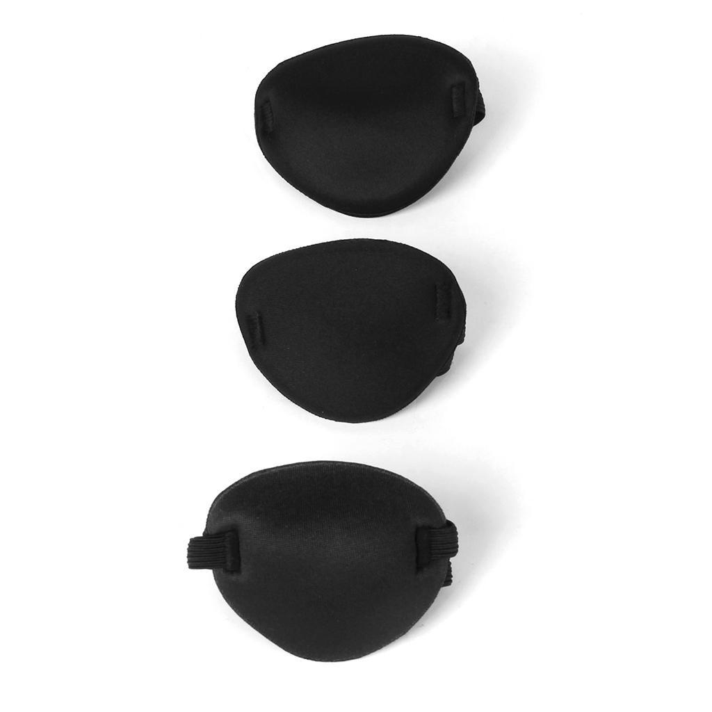 4xPirate Eye Patch Eye Mask Eyeshade Cover Plain for Adult Lazy Eye Amblyopia