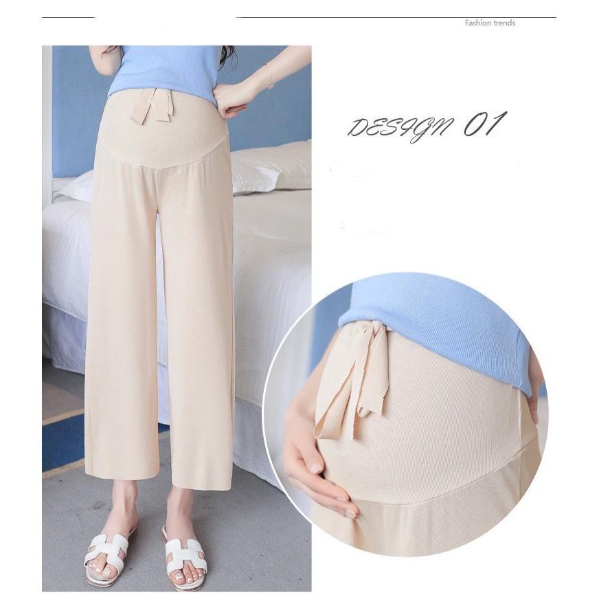 Quần bầu ống rộng dáng suông,- quần bầu VẢI COTTON TĂM mềm mát, có đáp bụng và chun chỉnh size cho b