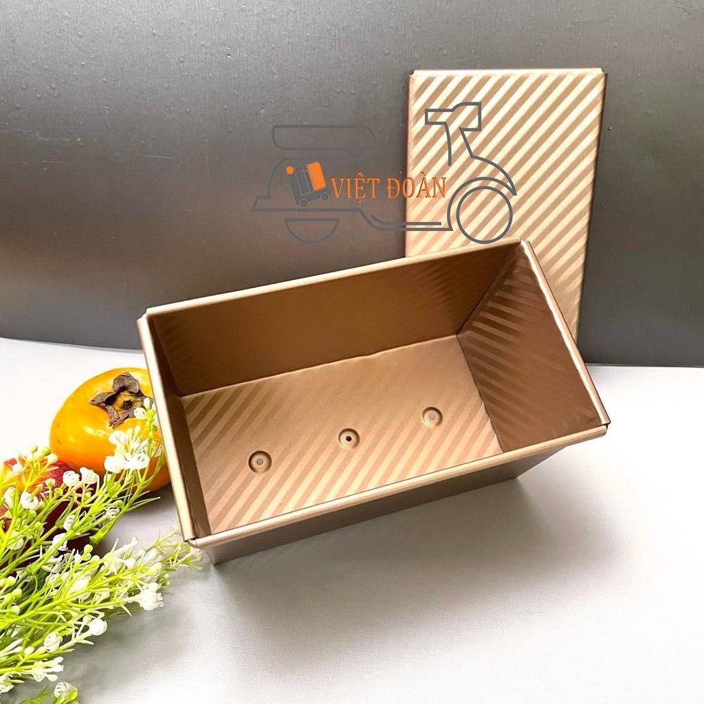 KHUÔN BÁNH GỐI Thép CARBON , BÁNH MÌ SANDWICH vân GỢN SÓNG mẫu mới SIÊU ĐẸP CAO CẤP. chống dính màu VÀNG Đồng SANG TRỌNG