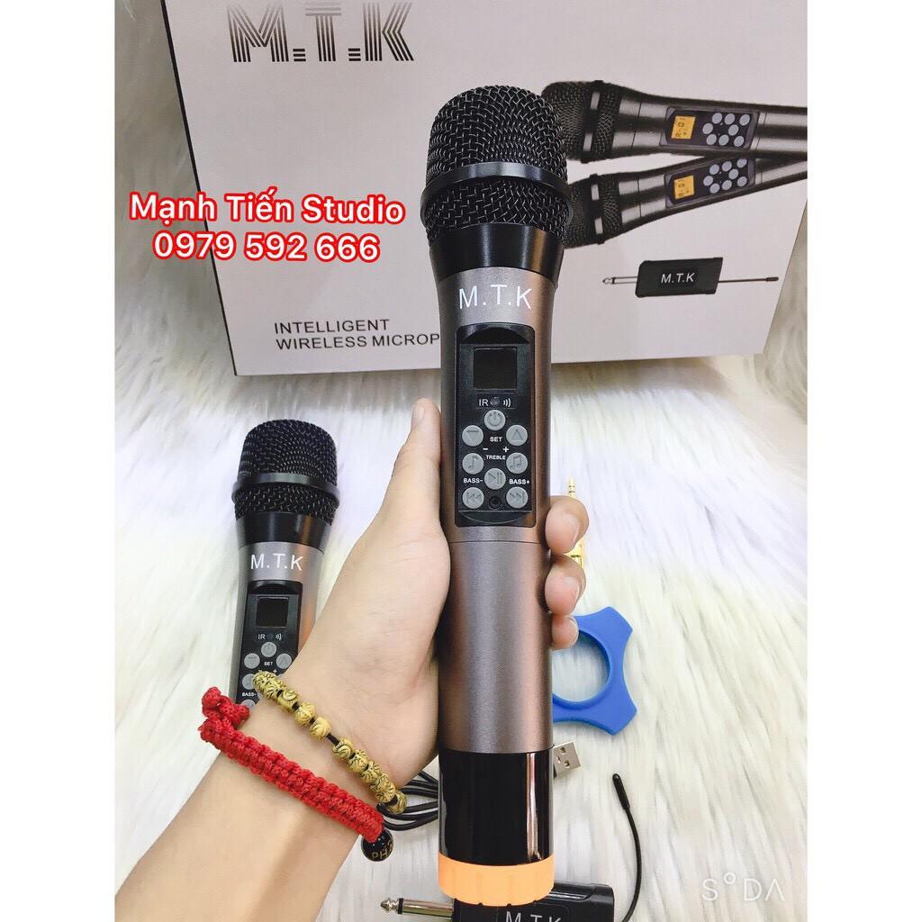 Micro không dây MTK chuyên hát karaoke gia đình, micro oto, thu âm livestream, tùy chỉnh Bass,Treble trên thân mic