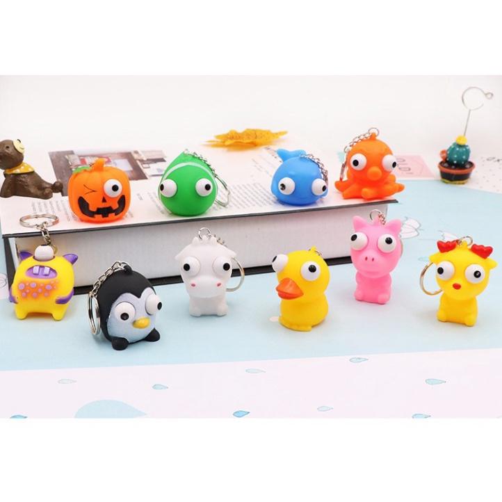 MÓC KHÓA BÓP LÒI MẮT-Móc Khóa Hoạt Hình Bóp Lòi Con Mắt Ra