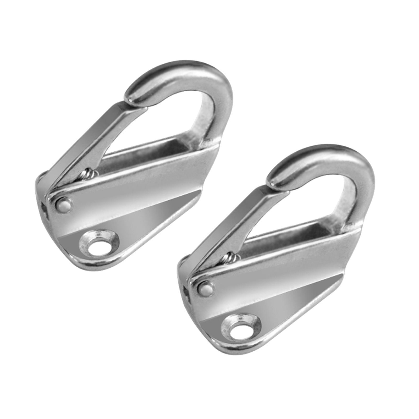 4X 2pcs Marine Grade Stainless Steel Spring Snap Hook Boat Fending Hook