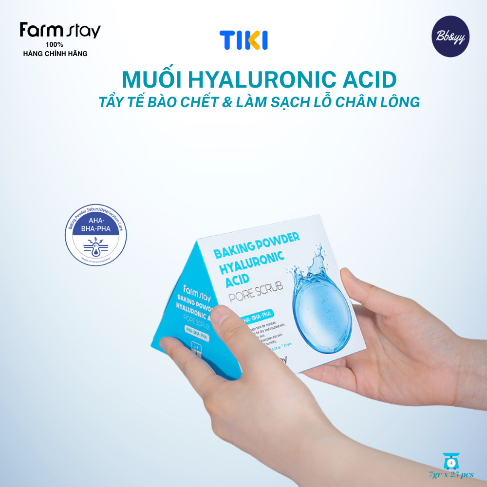 Muối Hyaluronic Acid Tẩy Tế Bào Chết &amp; Làm Sạch Lỗ Chân Lông _ Baking Powder Hyaluronic Acid Pore Scrub