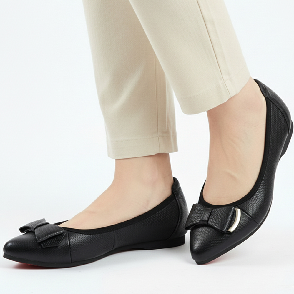 Giày Nữ Búp Bê Đế Bệt TiTi ĐÔ Da Bò Thật Thời Trang Cao Cấp 2cm BBN2023