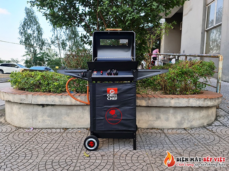 Bếp Nướng Gas Cao Cấp BBQ Grill 376, Bếp Nướng Ngoài Trời, Bếp Nướng Không Khói, Bếp Nướng Sân Vườn