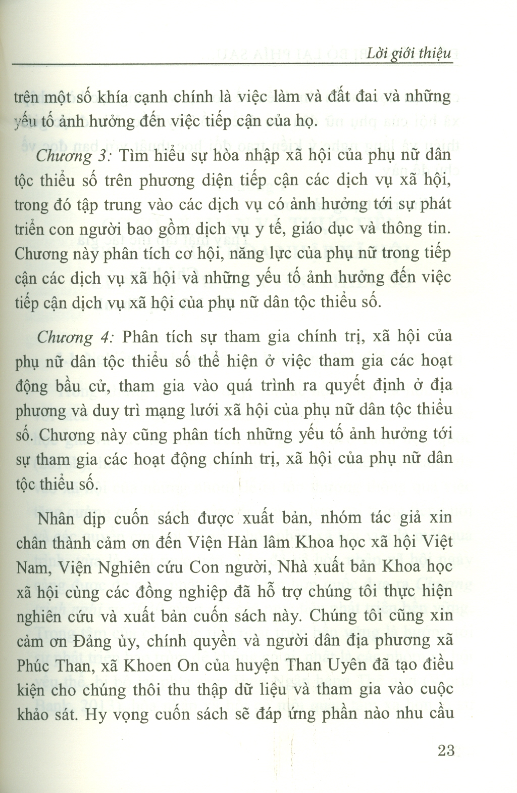 ĐỂ KHÔNG BỊ BỎ LẠI PHÍA SAU: Cơ Hội Và Năng Lực Hòa Nhập Xã Hội Của Phụ Nữ Dân Tộc Thiểu Số (Nghiên cứu ở Tây Bắc) (Sách chuyên khảo)