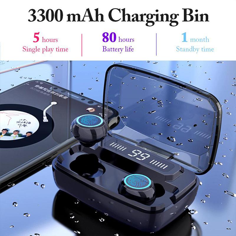 M11 TWS Bluetooth Tai Nghe 5.0 Thể Thao Chống Nước Tai Nghe Không Dây Nghe Nhạc Stereo Tai Nghe Dành Cho IOS Android Huawei Và Xiaomi