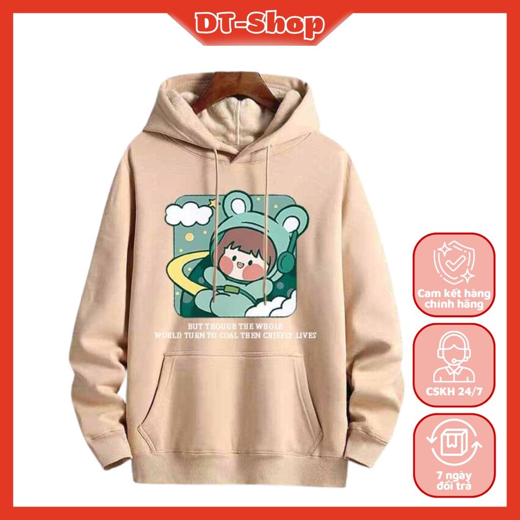 Hình ảnh Áo hoodie nam nữ nỉ ngoại ulzzang unisex cặp đôi hàn quốc dày mịn chống nắng in hình phi hành gia