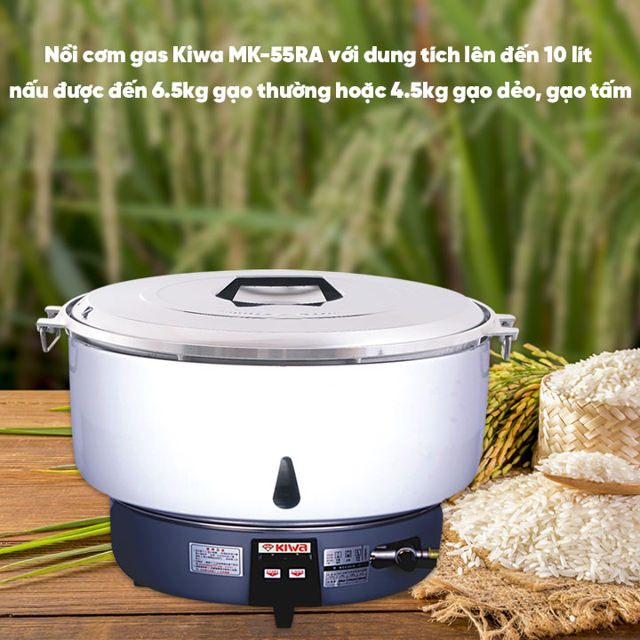 Nồi cơm gas Kiwa 10L MK-55RA - Hàng chính hãng