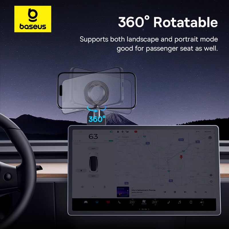 Giá Đỡ Điện Thoại Nam Châm Trên Ô Tô Baseus C02 Go Series (Stick-on Version) - Hàng chính hãng