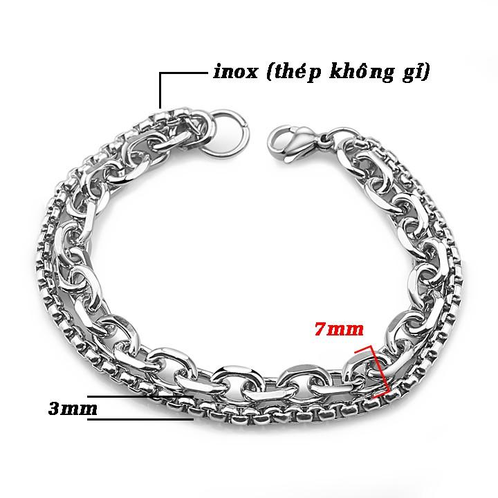 LẮC TAY INOX NAM THỜI TRANG HÀN QUỐC, VÒNG TAY NAM QC134