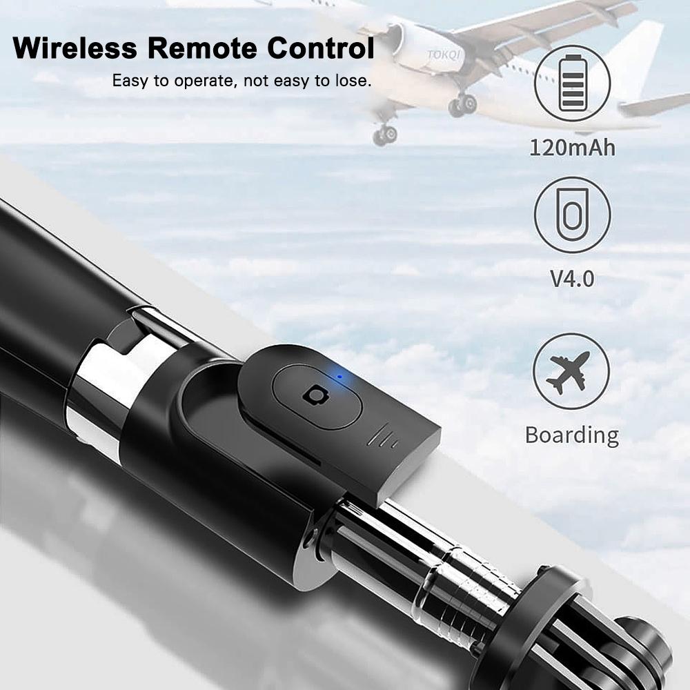 Gậy chụp ảnh tự sướng BT không dây L02 có giá đỡ ba chân.Chiều dài 100cm với máy ảnh