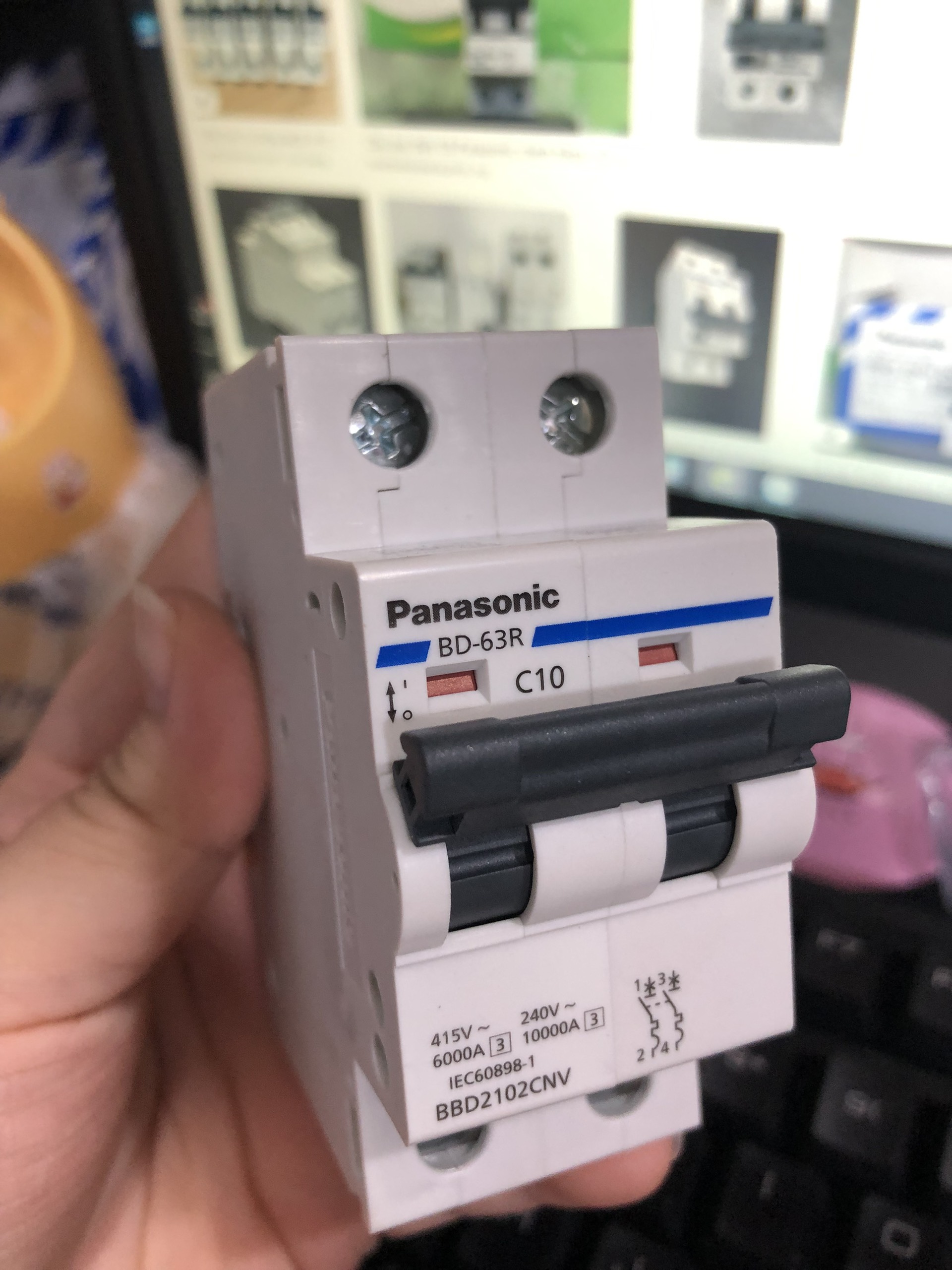 Cầu dao Panasonic 2 pha DIN BD Breaker DIN Type - Hàng chính hãng