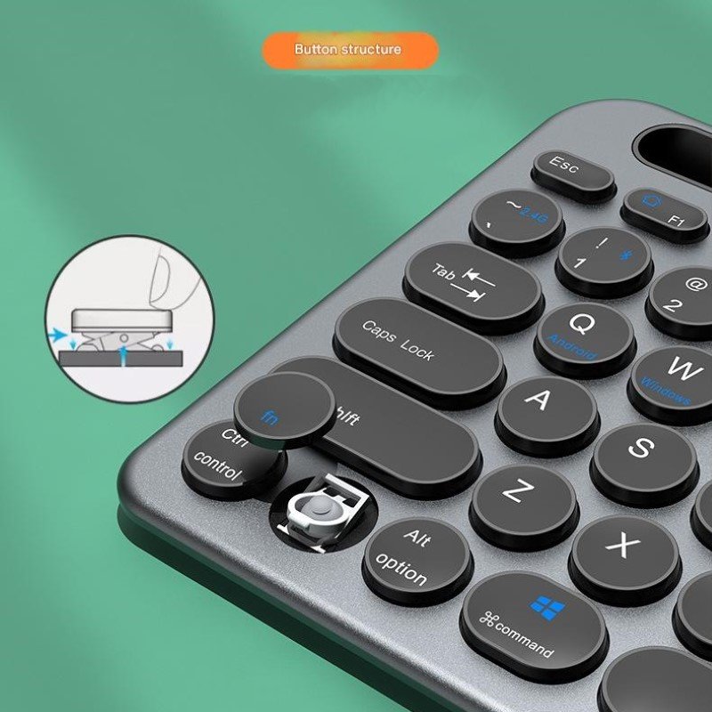 Bộ Bàn phím chuột không dây W709 có khe để điện thoại , máy tính bảng - kết nối bluetooth 5.0 + Usb 2.4g Pin sạc TypeC hàng nhập khẩu
