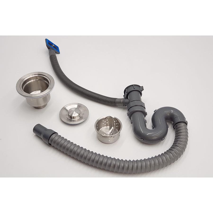 Bộ xả chậu rửa chén 1 hộc, kèm rốn xả Inox 110mm Eurolife EL-BXC 03