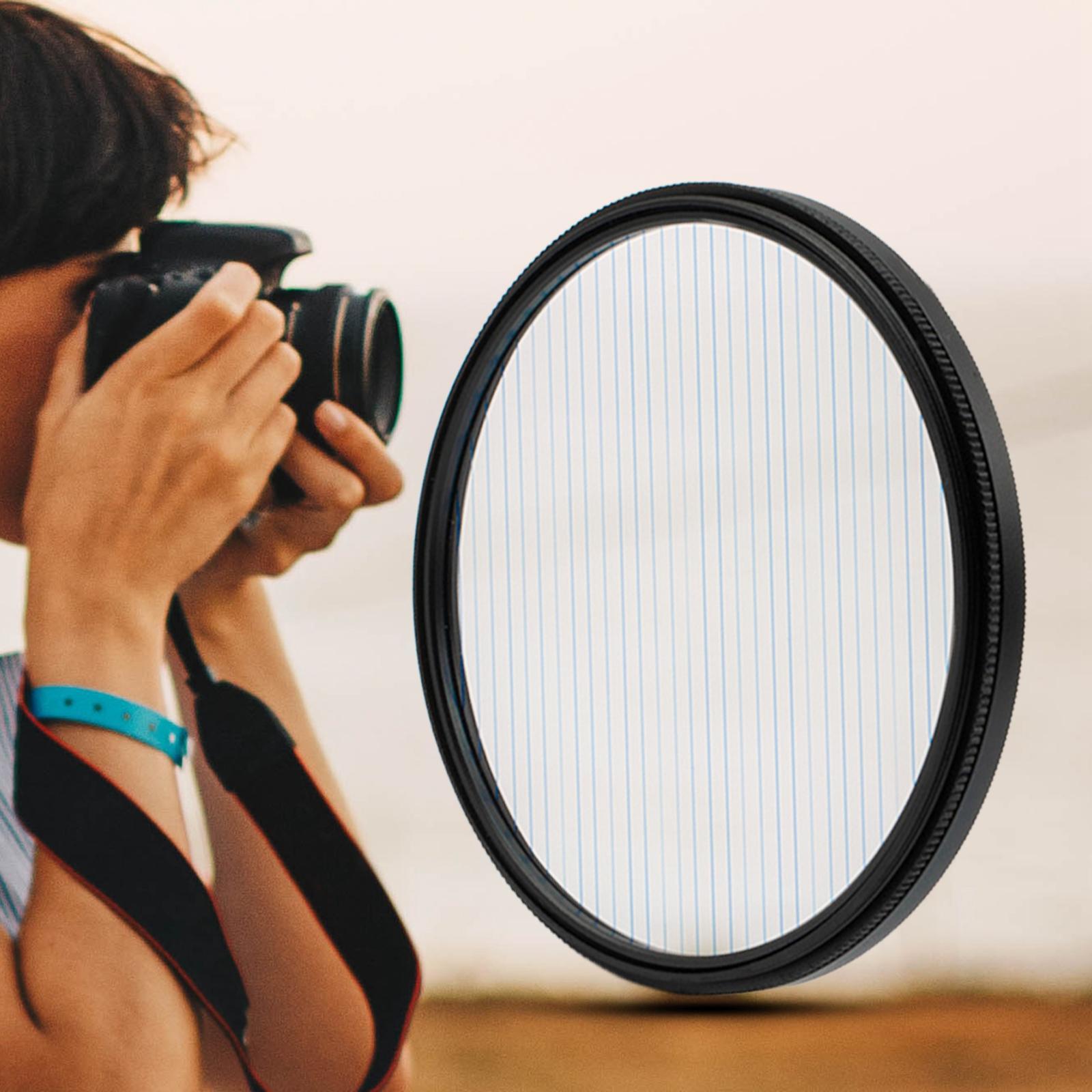 Blue Streak Filter W/Rotating Effects Filter for DSLR Cinematice Video 58mm