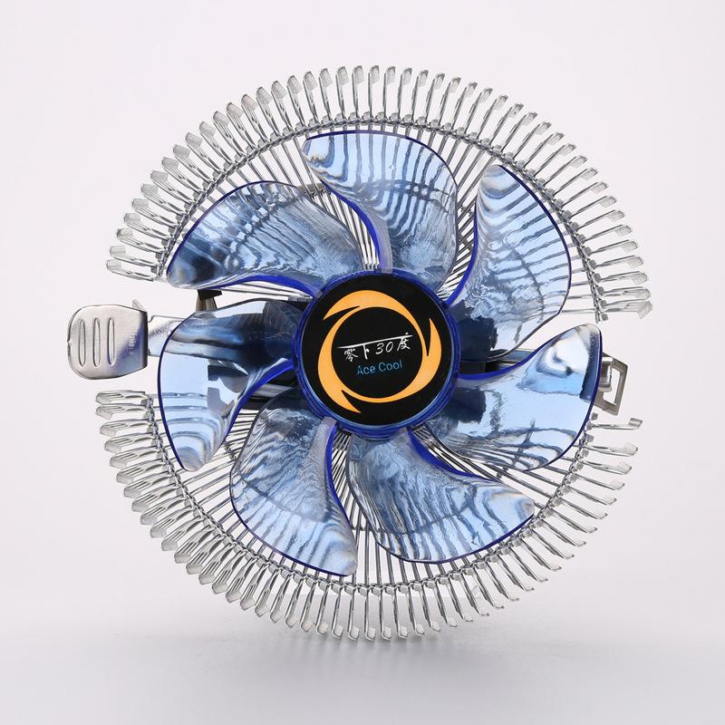 Phong cách mới nhất âm 30 độ sóng xanh bay máy tính để bàn máy chủ Quạt CPU 1155 bộ tản nhiệt CPU đa nền tảng